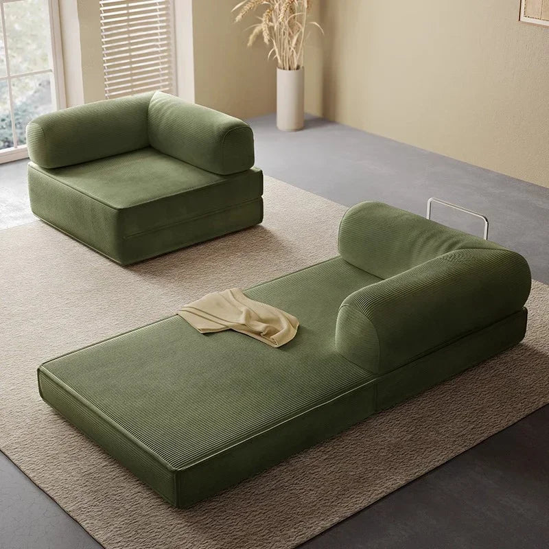 Multifunctional Vacuum Compression Sofa Bed - Modular Fabric Combination for Living Room and Bedroom