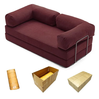 Multifunctional Vacuum Compression Sofa Bed - Modular Fabric Combination for Living Room and Bedroom