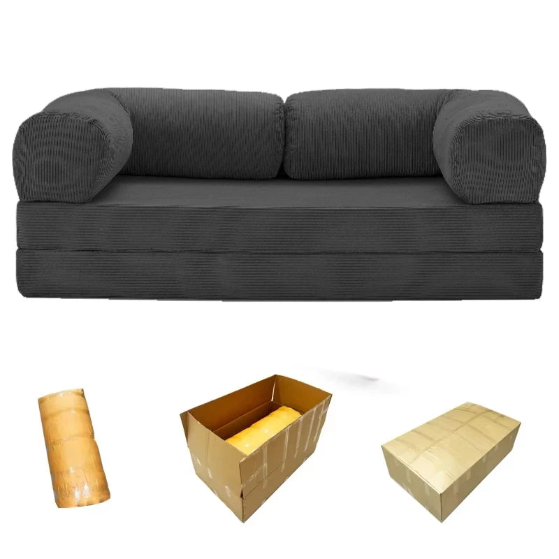 Multifunctional Vacuum Compression Sofa Bed - Modular Fabric Combination for Living Room and Bedroom