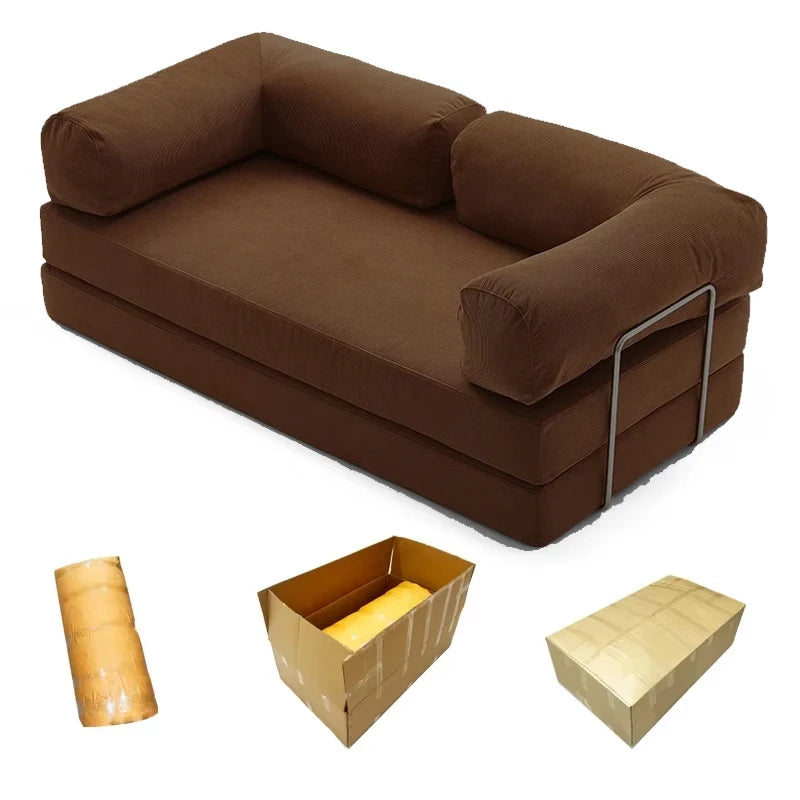 Multifunctional Vacuum Compression Sofa Bed - Modular Fabric Combination for Living Room and Bedroom
