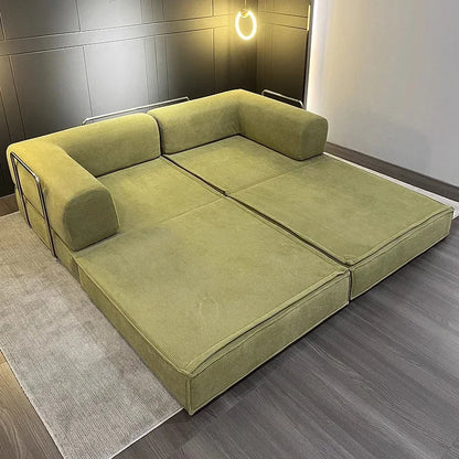 Multifunctional Vacuum Compression Sofa Bed - Modular Fabric Combination for Living Room and Bedroom