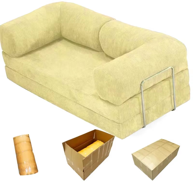 Multifunctional Vacuum Compression Sofa Bed - Modular Fabric Combination for Living Room and Bedroom